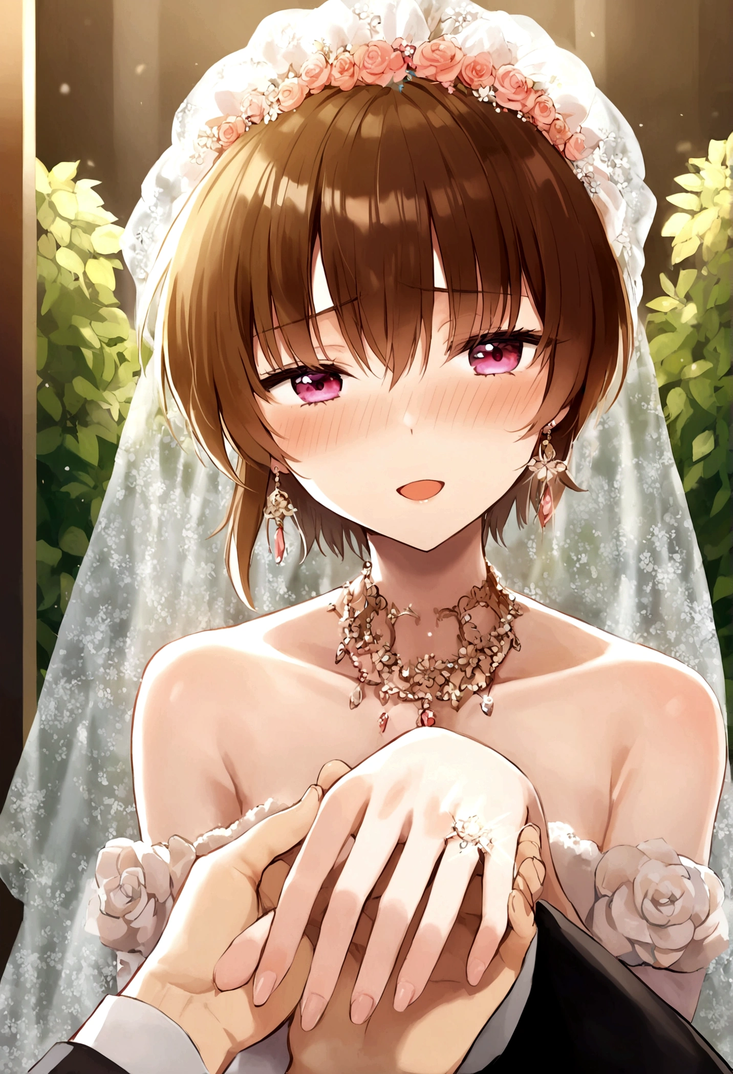 Hiura mihate on a wedding 