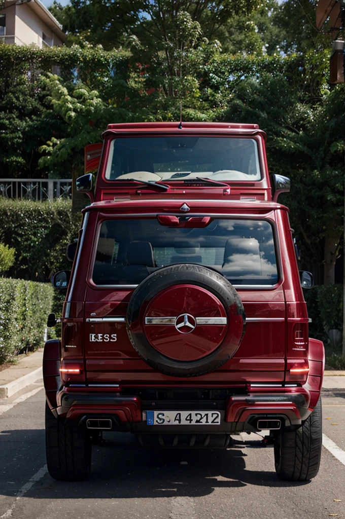Red mercedes G class