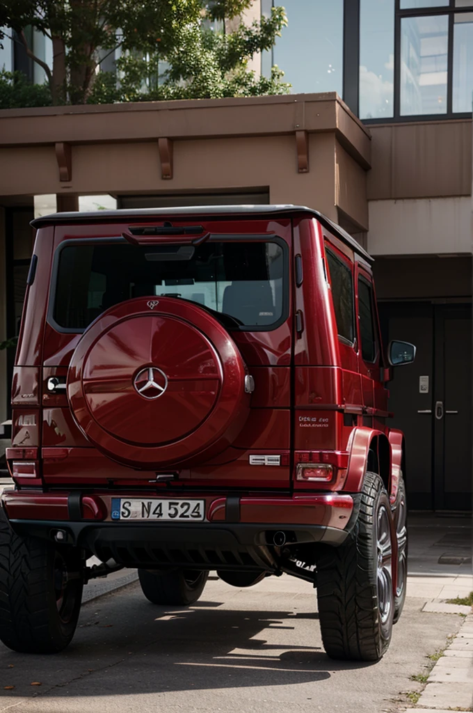 Red mercedes G class