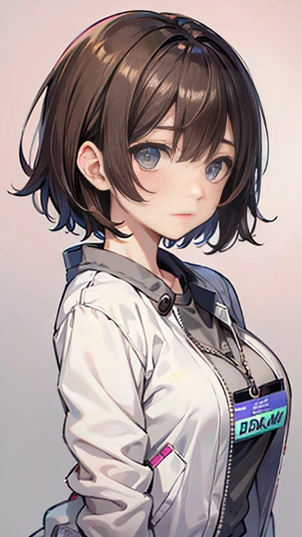NishizumiMaho,
Kinuyo Nishi,

One Woman,

(Brown Hair:1.5),
(Semi-short hair,)

Late 20s,Natural skin texture,Narrow waist,White skin,
Japanese Gal,Brilliant,

((Pink jacket)),
(Pink Skirt),


((ID photo:1.8)),
(Plain grey background:1.6),

expression(Straight face),

Natural depiction,
Beautiful depiction,
Shiny eyes,
Healthy Body,
Natural hairstyle,
Natural body contours,
Natural facial contours,
(Five fingers)Absolute depiction,Symmetrical fingers,
Two arms,
Two legs,
Sharp eyelid depiction,
Symmetrical eyes,Symmetrical eyes,
Keep the subject in the center,Expand the upper body,
Beautiful image quality,
Delicate shades,
4K,Very detailed,
Delicate light adjustment,
Delicate contour drawing,