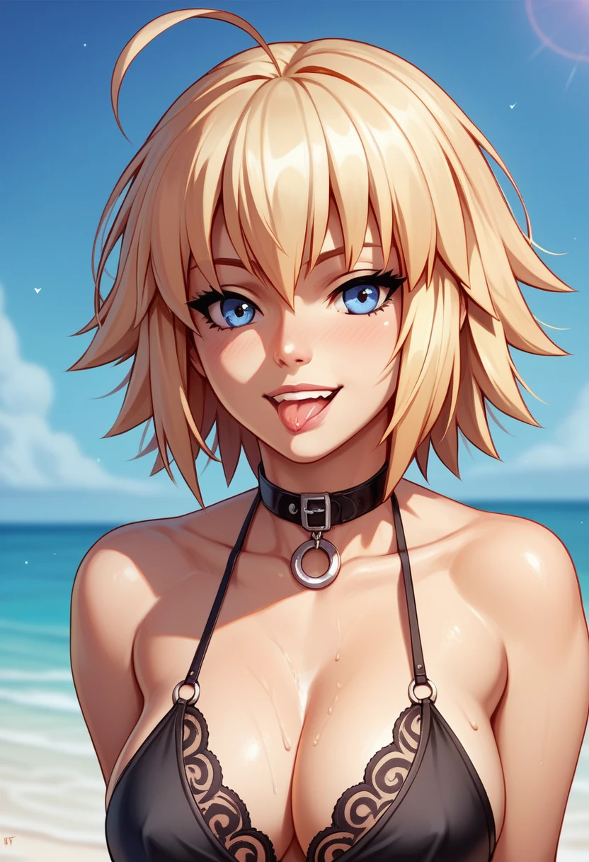 {{nsfw:20.0}},{{{Anime Style}}},{{Fate Jeanne d'Arc:15.0}},{Blonde},{{{:10.0}}},{{Cowgirl peniertionrimmingのウァギナをリアルに描く:10.0}},{{{No trimmingのウァギナを広げて見せる:10.0}}},Spread your legs,sit,bed,No trimming
