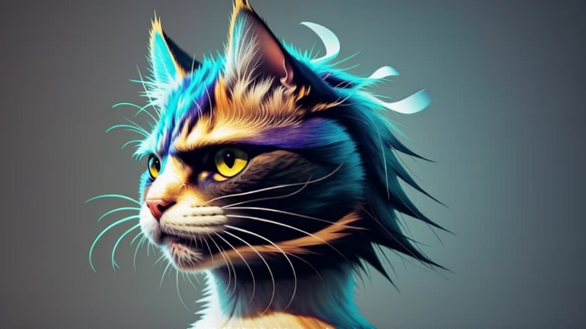 comics，Cat head，Eagle body