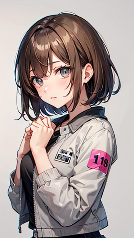 NishizumiMaho,
Kinuyo Nishi,

One Woman,

(Brown Hair:1.5),
(Semi-short hair,)

Late 20s,Natural skin texture,Narrow waist,White skin,
Japanese Girl,,

((Pink jacket)),
(Pink Skirt),


((ID photo:1.8,Plain grey background:1.6)),

expression(Straight face),

Natural depiction,
Beautiful depiction,
Shiny eyes,
Healthy Body,
Natural hairstyle,
Natural body contours,
Natural facial contours,
(Five fingers)Absolute depiction,Symmetrical fingers,
Two arms,
Two legs,
Sharp eyelid depiction,
Symmetrical eyes,Symmetrical eyes,
Keep the subject in the center,Expand the upper body,
Beautiful image quality,
Delicate shades,
4K,Very detailed,
Delicate light adjustment,
Delicate contour drawing,