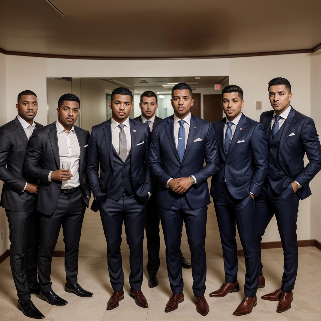 There are three guys in suits next to each other., una imagen de Nándor Katona, Instagram, dau-al-set, ronaldo luis nazario de lima., ronaldo luis nazario de lima., paul pepera pablo roldan, jose miguel roman frances, Mateo 9 5, mohamed subsides, David Rios Ferreira