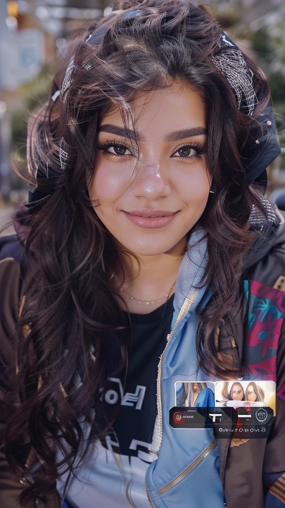 a closeup of a person wearing a jacket and hood, capture, with Instagram filters, Instagram, Photography, profile picture, at Instagram, instagram story, Estefania Villegas Burgos, instagram post, Instagram filter, Snapchat photo, , latina, portait photo profile pictureture, tik tok videos, in his early 30s, 🤤 girl portrait