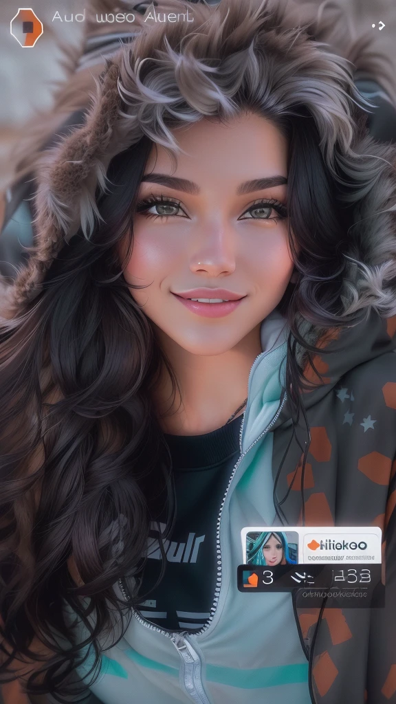 a closeup of a person wearing a jacket and hood, capture, with Instagram filters, Instagram, Photography, profile picture, at Instagram, instagram story, Estefania Villegas Burgos, instagram post, Instagram filter, Snapchat photo, , latina, portait photo profile pictureture, tik tok videos, in his early 30s, 🤤 girl portrait