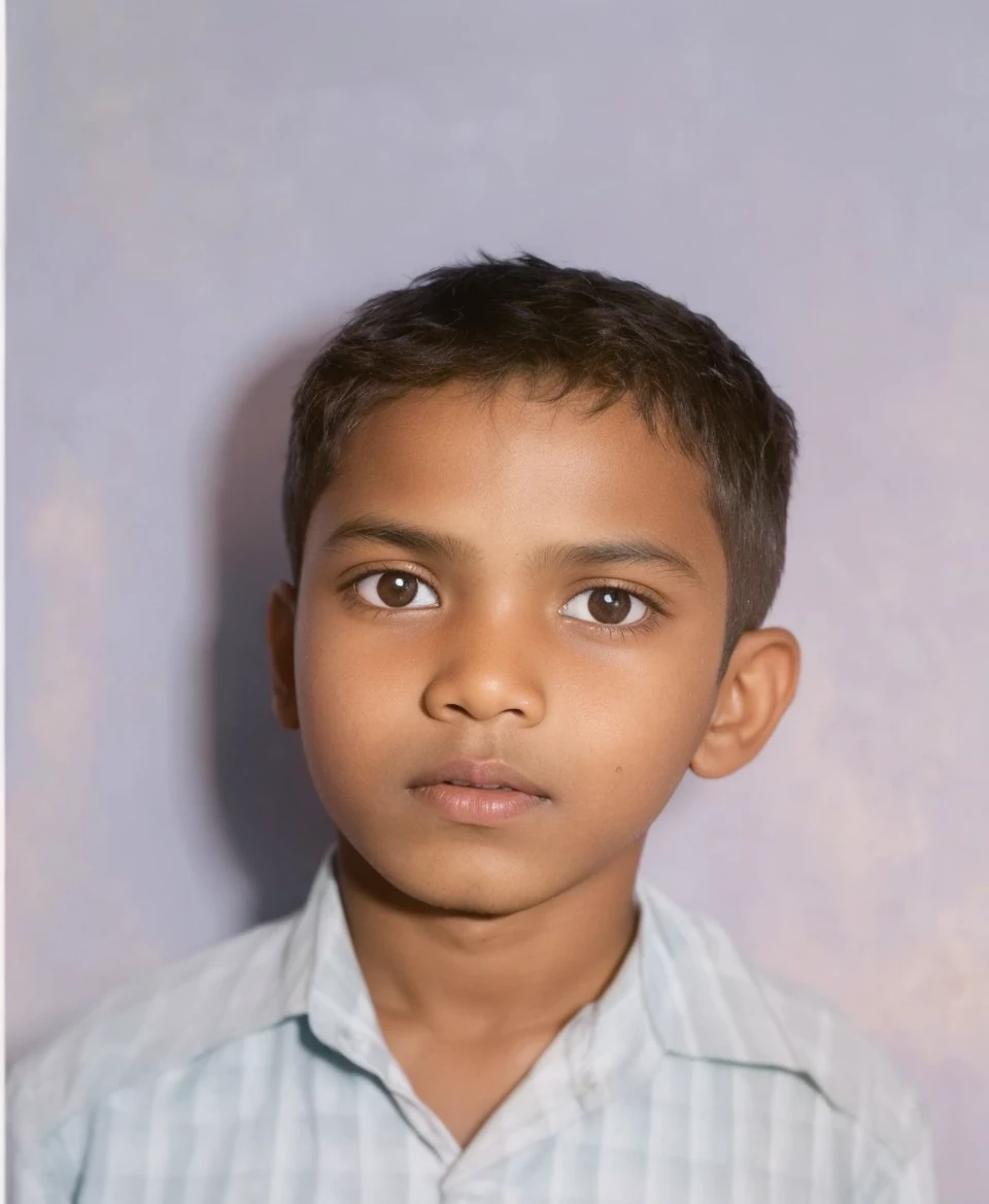 A indian young adukt boy with black hair and brown 