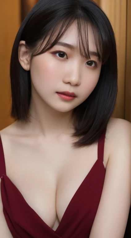 Tabletop, Highest quality, figure, Super detailed, In detail, High resolution, 8k wallpaper, Perfect dynamic composition, Beautiful attention to detail , Hotel(but), Sexy Face,A face of ecstasy,Face at peak sexual arousal,Excited face ,Blur the background,Beautifully detailed face,Narrow Face,Gal Makeup,cute,Sexy pose,close your eyes、Gazing at the audience、Coming soon、