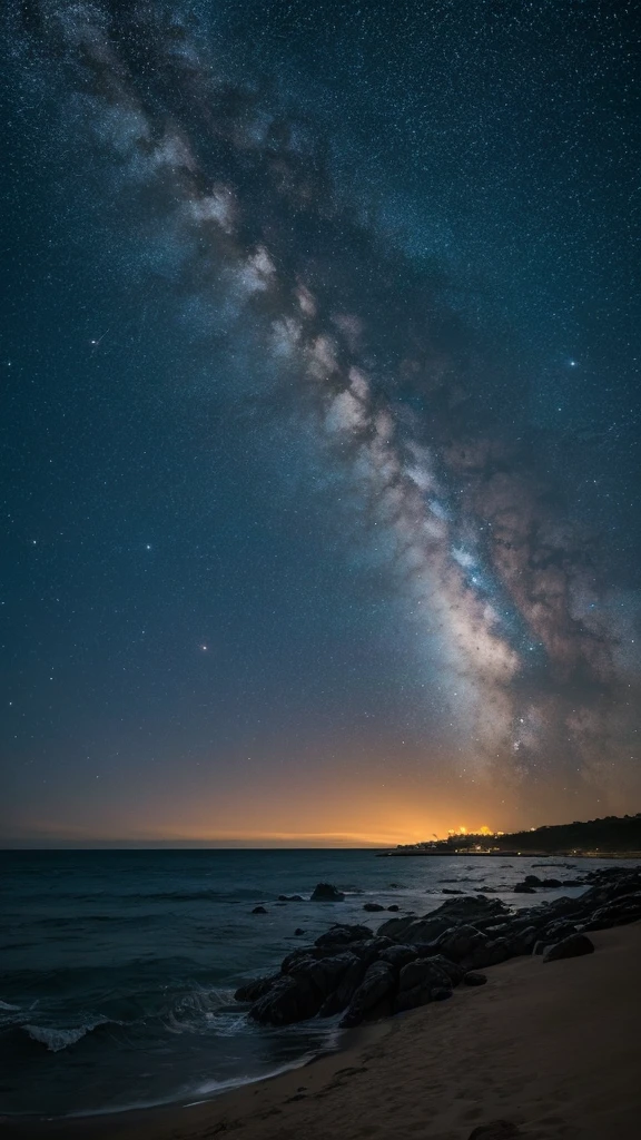 Starry Sky, Ocean, Whales