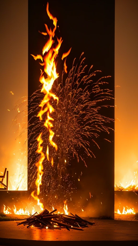 Cent. Johns, orange, red, Bonfire, 4K, Illuminated, Centarry Night, Cent. John Brazilian, dancer々, sound, sound楽バンド