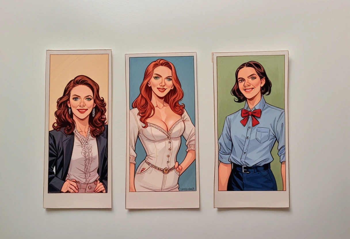 Photo professionnelle de Scarlett Johansson, Jennifer Laurence, Nathalie Portman, Gal Gadot, elles sont habillés de robes légère, photo prise ensembles dans un champ de fleurs sauvages, photo amitiés, photo d'été, célébrités amies, photo hyper réaliste et très détaillée, photo 4k.