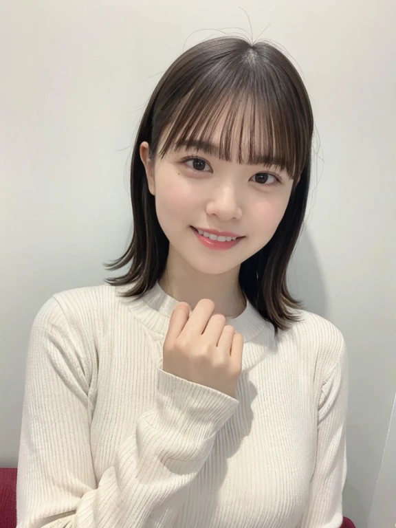 RAW Photos, One girl, Mid-chest, Cute face, Beautiful Face, Put your hands behind your body, Realistic, Depth of written boundary, Highest quality, masterpiece, Anatomically correct, Textured skin, Ultra-high resolution