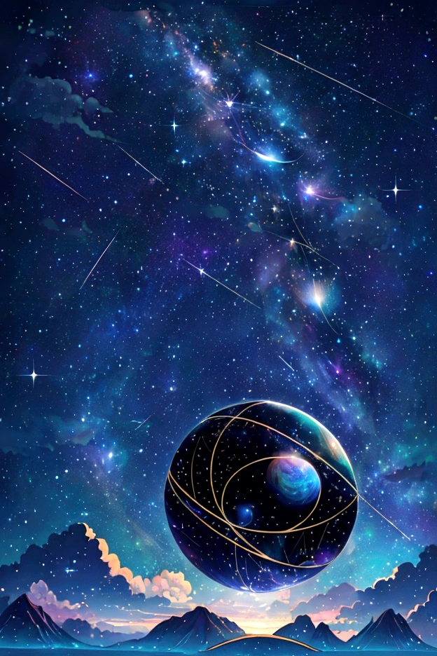 The world we see、Iridescent幻想的なNight Sky、constellation, Iridescentconstellation、Iridescent空包み込まれそうな瞬間,Astronomical observation、Planetarium、Meteors、colorful,美しいconstellation、Three-dimensional,wonderful景色,Night Sky,An atmosphere full of dreams and hope,masterpiece.16K, Ultra-high resolution, to be born,wonderful ,future、Iridescent、The world 30 years from now。