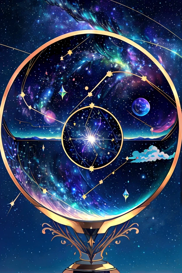 The world we see、Iridescent幻想的なNight Sky、constellation, Iridescentconstellation、Iridescent空包み込まれそうな瞬間,Astronomical observation、Planetarium、Meteors、colorful,美しいconstellation、Three-dimensional,wonderful景色,Night Sky,An atmosphere full of dreams and hope,masterpiece.16K, Ultra-high resolution, to be born,wonderful ,future、Iridescent、The world 30 years from now。
