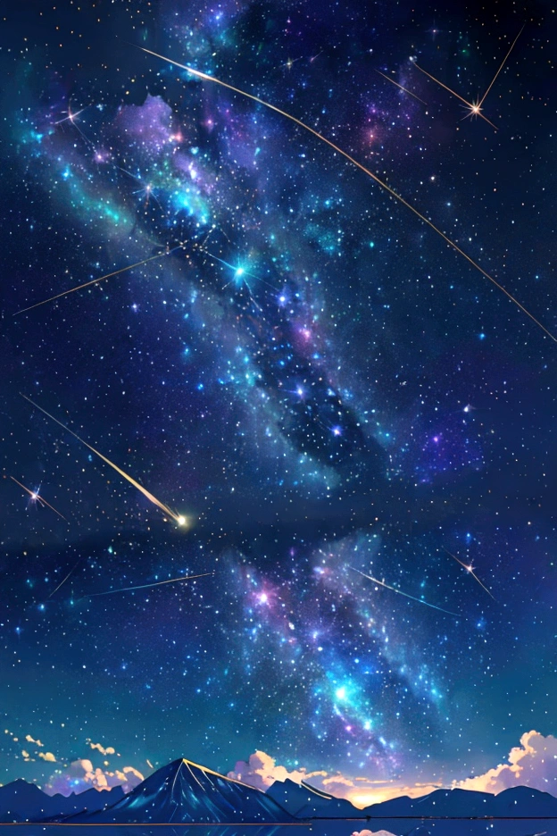 The world we see、Iridescent幻想的なNight Sky、constellation, Iridescentconstellation、Iridescent空包み込まれそうな瞬間,Astronomical observation、Planetarium、Meteors、colorful,美しいconstellation、Three-dimensional,wonderful景色,Night Sky,An atmosphere full of dreams and hope,masterpiece.16K, Ultra-high resolution, to be born,wonderful ,future、Iridescent、The world 30 years from now。