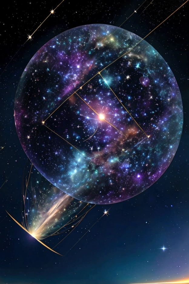 The world we see、Iridescent幻想的なNight Sky、constellation, Iridescentconstellation、Iridescent空包み込まれそうな瞬間，Astronomical observation、Planetarium、Meteors、colorful，美しいconstellation、Three-dimensional，wonderful景色，Night Sky，An atmosphere full of dreams and hope，masterpiece．16K, Ultra-high resolution, to be born,wonderful ,future、Iridescent、The world 30 years from now。