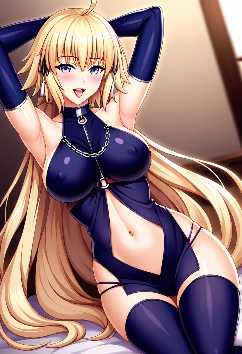 {{nsfw:50.0}},{{{Anime Style:5.0}}},{{Fate Jeanne d'Arc:15.0}},{Blonde},{{{:50.0}}},{{{lure:5.0}}},Spread your legs,sit,bed,
