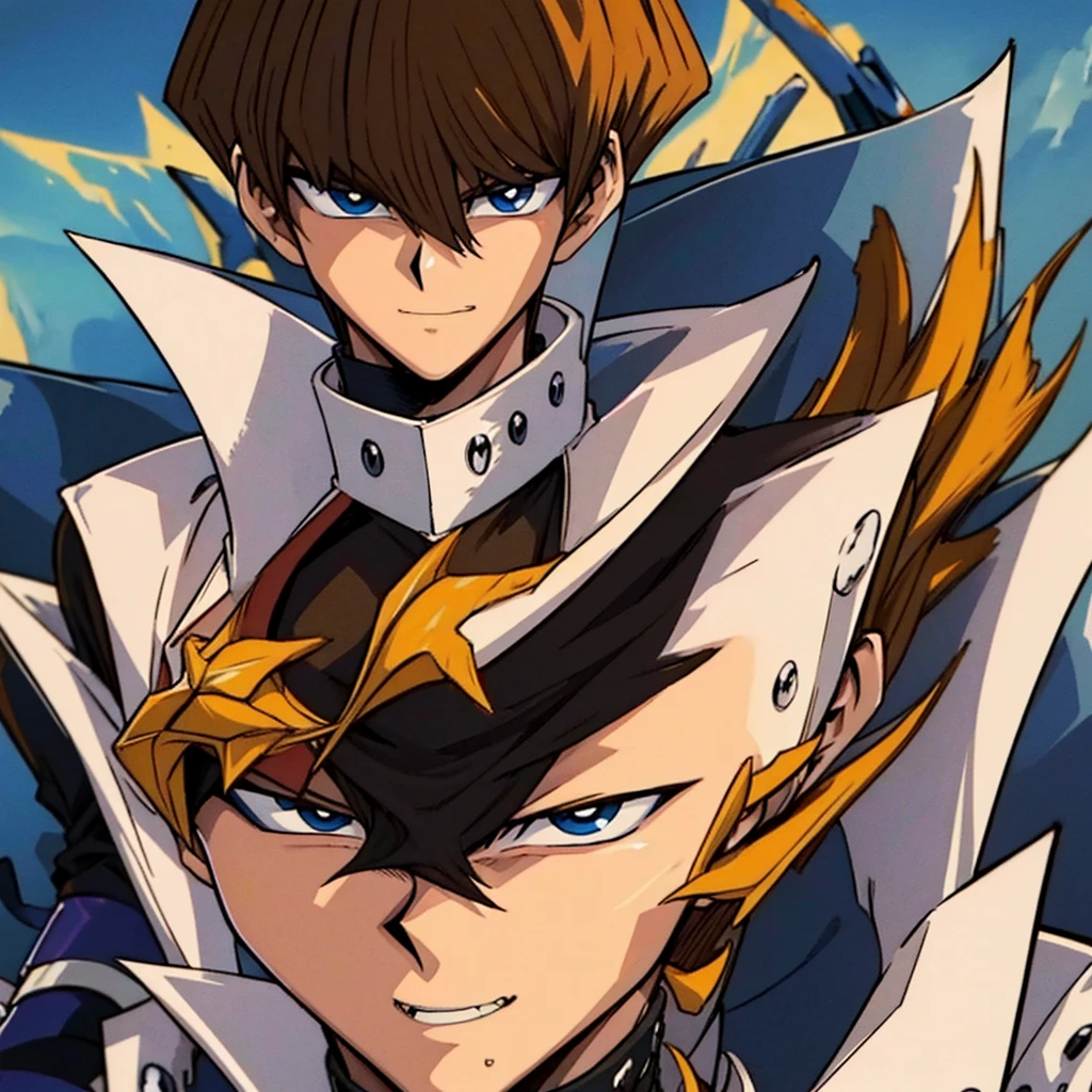 1 boy, Seto Kaiba, , , Brown hair, , عين زرقاء ، جسم من الخلف ،حديقة،فخذ كبير، ، Seto Kaiba ، قميص من دون اكمام، وجه من الخلف، عين تنضر للأسفل, Duel Monsters