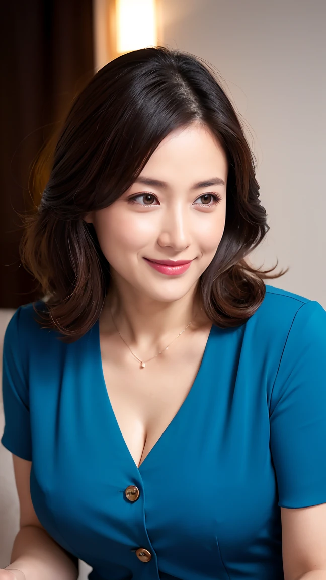 One beautiful mature woman、60 year old mature woman、 (Wrinkles around the eyes:1.2), ((Highest quality、Tabletop、8K、Best image quality、Award-winning works))、Look at me and smile、(Cleavage:1.1)、(Big Breasts:1.1)、open chest shirt, ((Unbutton)), Tight Fit Mini Skirt,
Spectacular Cinema Lighting、(Romantic affection:1.2)、(The most romantic and moody atmosphere:1.2)、Glowing Beautiful Skin、(Accurate anatomy:1.1)、Ultra-high definition beauty face、Long eyelashes、Natural Makeup、Ultra HD Hair、Ultra-high resolution eyes、(超高解像度でGlowing Beautiful Skin:1.1)、Ultra-high quality glossy lips、Glowing Beautiful Skin