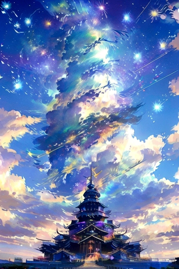 The world we see、Iridescent幻想的なNight Sky、constellation, Iridescentconstellation、Iridescent空包み込まれそうな瞬間，Astronomical observation、Planetarium、Meteors、colorful，美しいconstellation、Three-dimensional，wonderful景色，Night Sky，An atmosphere full of dreams and hope，masterpiece．16K, Ultra-high resolution, to be born,wonderful ,future、Iridescent、The world 30 years from now。