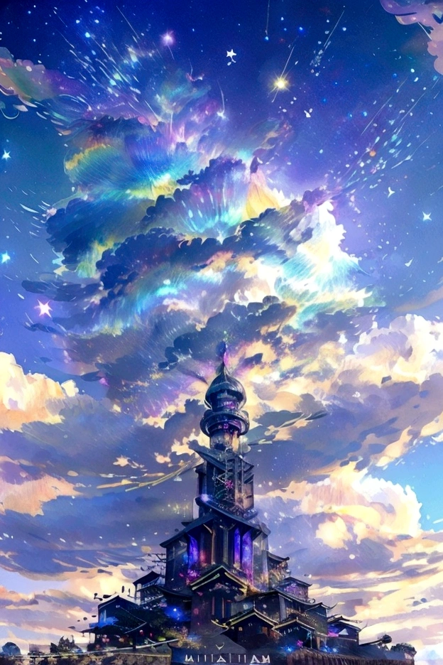 The world we see、Iridescent幻想的なNight Sky、constellation, Iridescentconstellation、Iridescent空包み込まれそうな瞬間,Astronomical observation、Planetarium、Meteors、colorful,美しいconstellation、Three-dimensional,wonderful景色,Night Sky,An atmosphere full of dreams and hope,masterpiece.16K, Ultra-high resolution, to be born,wonderful ,future、Iridescent、The world 30 years from now。