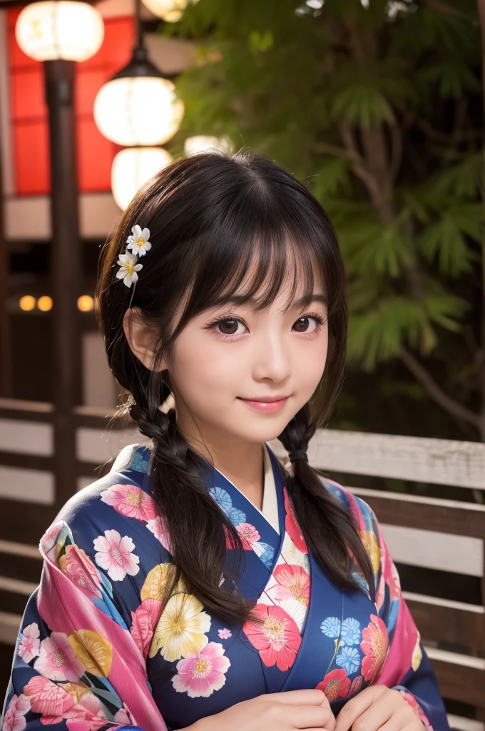 (1 Girl )、(Beautiful Japanese、18years old,round face、Refreshing、clear、seems kind、stylish、Pitiful、cute like an angel、cute、black eyes、(Single eyelid:1.3)、Beautiful skin), {(Japan human face:1.5),(General facial features)} , (((Beautiful breasts:0.4))),(((soft breasts))),(very cute),(Hair tied up),(short hair),(enchanting eyes),(highlight on eyes:1.2)、(8K、Live shooting、highest quality、masterpiece:1.2、optimal lighting)、((masterpiece)),(Photo taken by a professional photographer),(real、photo real:1.4),BREAK,{(Japanese Yukata),(kimono),(Floral)},(cheeks are red:1.3), BREAK, BREAK,Looking at fire works、Happy face,smile、Shy、buzzer、(((1970s vibe)))、night,fire works,profile、,firework、night,night空にきれいなfirework