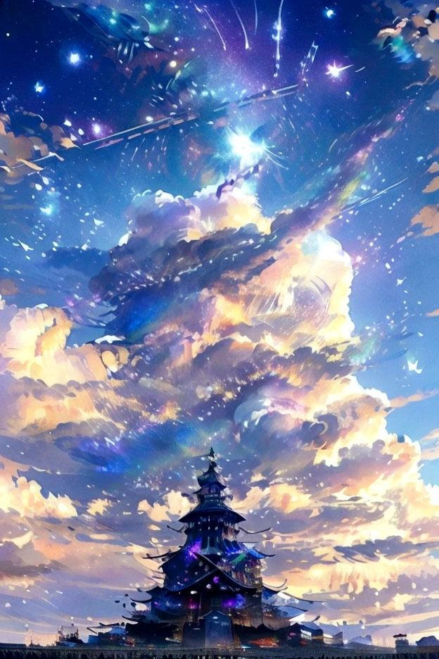 The world we see、Iridescent幻想的なNight Sky、constellation, Iridescentconstellation、Iridescent空包み込まれそうな瞬間,Astronomical observation、Planetarium、Meteors、colorful,美しいconstellation、Three-dimensional,wonderful景色,Night Sky,An atmosphere full of dreams and hope,masterpiece.16K, Ultra-high resolution, to be born,wonderful ,future、Iridescent、The world 30 years from now。