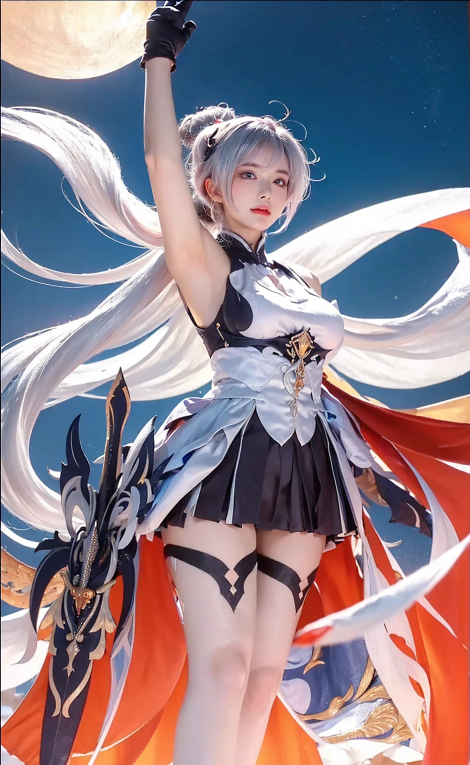 (Best quality, 8k, Masterpiece :1.3), upper bod y, Sharp focus :1.2, Beautiful woman with perfe ct figure, Highly detailed facial and skin textur e, Detailed eyes, Double eyelids, Interior view, :
erpect lighting, Glowing skin,