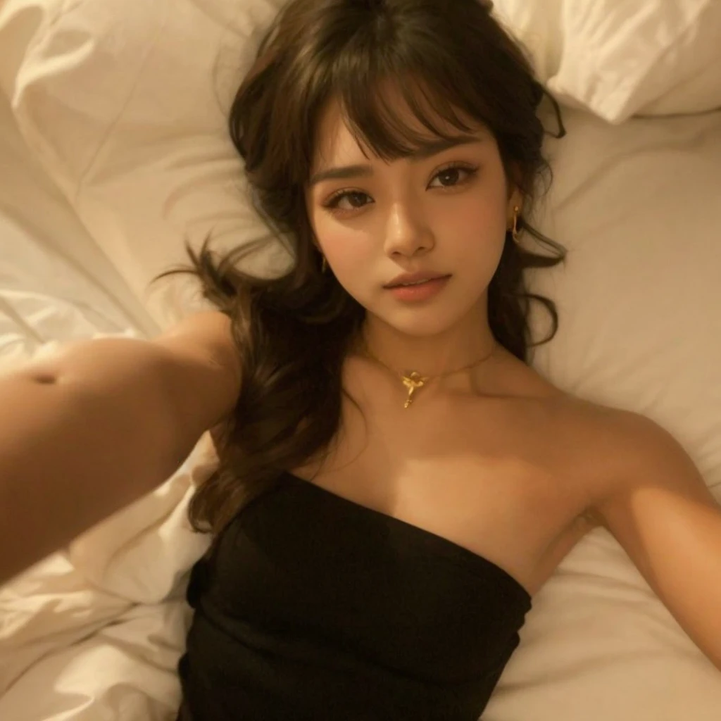 With golden earrings