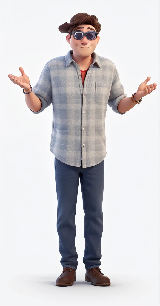 a man with sunsglasses pixar style