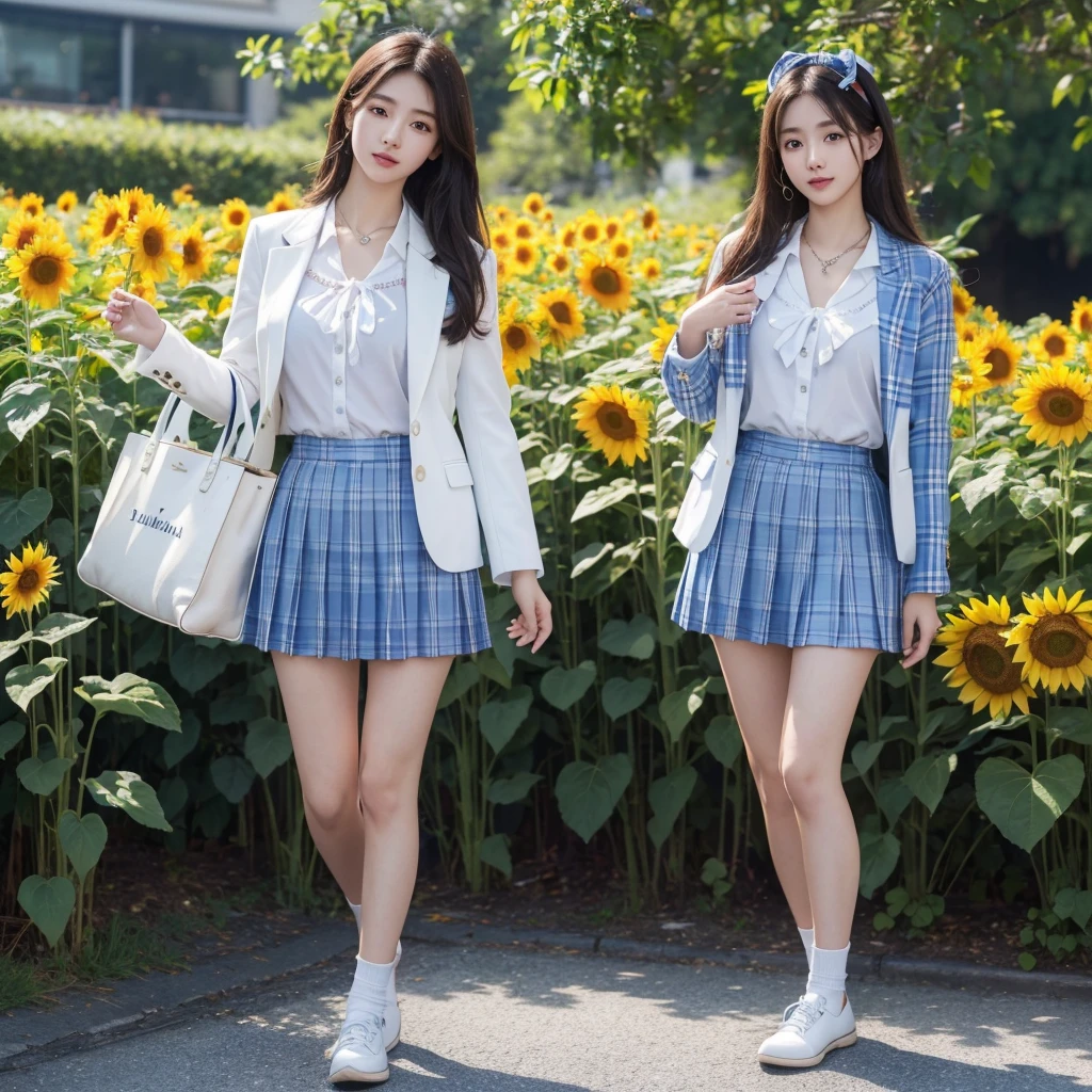 8K、RAW Photos、Highest quality、Super detailed、Super Resolution、Ultra HD、8K壁紙、Amazing details アメリカンブレザーの制服の女の子 ((White blouse with formal collar, Blue blazer, Blue plaid skirt, Red checkered ribbon on blouse)), Complete limbs, Full Finger, A large sunflower field in the countryside、Straight road、Walk through the sunflower field,smile、sun、School bag、Heart Necklace  (((Full body photo))) ((Blue sky))
(((Panda)))
8K、RAW Photos、Highest quality、masterpiece:1.2、Super detailed、Super Resolution、Ultra HD、8K壁紙、Amazing details、Photorealistic:1.4、Having fun by the water、Full Body Shot、Full body photo、High-resolution RAW color photos、Professional photos、A scene full of emotion、Very detailed and beautiful、Ultra HD、8K壁紙、Amazing details、Huge file sizes、Highly detailed beautiful girls、Highly detailed face Highly detailed eyes、Extremely realistic skin、 Highly detailed fingers, Highly detailed nose, Highly detailed mouth, Perfect Anatomy, Highly detailed background, Highly detailed clothing, Teen, cute女の子, Famous Japanese Idols, cute, Realistic body, Slender, White skin, Glowing Skin, Slim body, Realistic Face, Delicate eyes, double eyelid, 