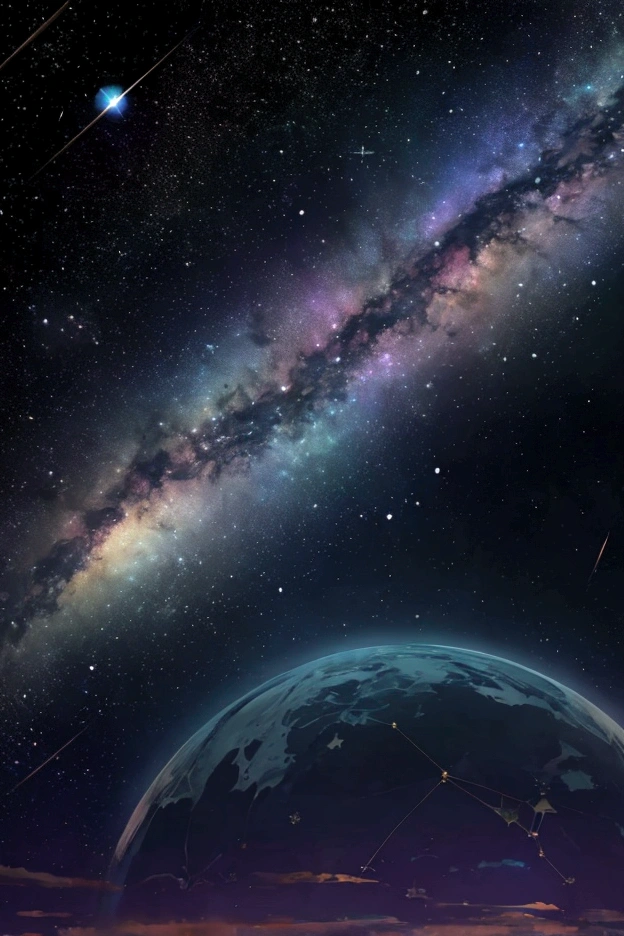 The world we see、Iridescent幻想的なNight Sky、constellation, Iridescentconstellation、Iridescent空包み込まれそうな瞬間,When the stars shine in rainbow colors、Astronomical observation、Planetarium、Meteors、colorful,美しいconstellation、Three-dimensional,wonderful景色,Night Sky,An atmosphere full of dreams and hope,masterpiece.16K, Ultra-high resolution, to be born,wonderful ,future、Iridescent、The world 30 years from now。