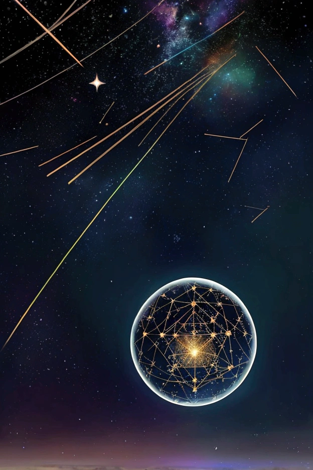 The world we see、Iridescent幻想的なNight Sky、constellation, Iridescentconstellation、Iridescent空包み込まれそうな瞬間，When the stars shine in rainbow colors、Astronomical observation、Planetarium、Meteors、colorful，美しいconstellation、Three-dimensional，wonderful景色，Night Sky，An atmosphere full of dreams and hope，masterpiece．16K, Ultra-high resolution, to be born,wonderful ,future、Iridescent、The world 30 years from now。