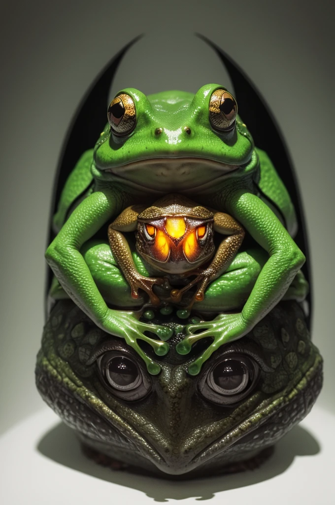 Scary frog with sauron's eye on its back