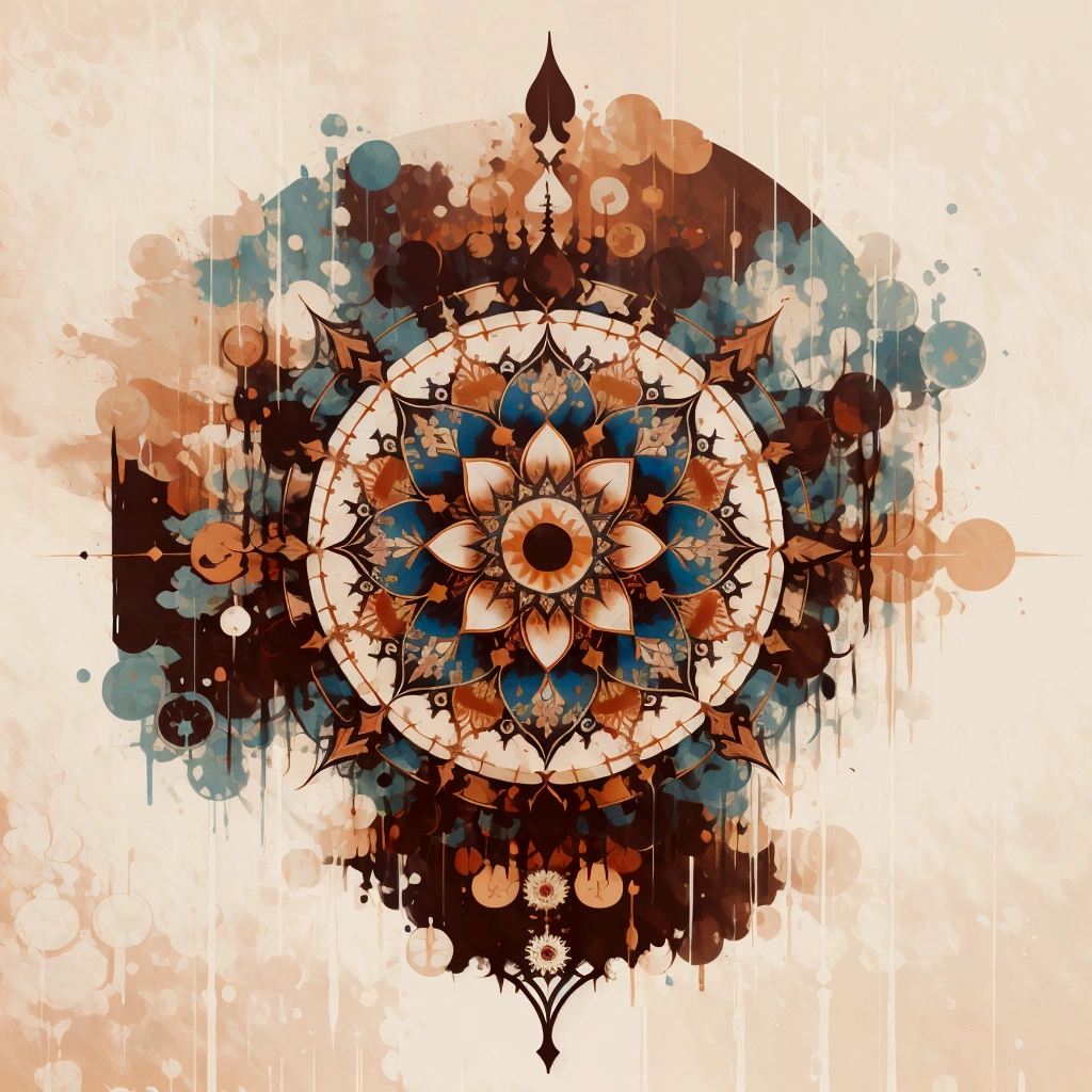 Masterpiece, best quality, very detailed, extremely detailed, colorful mandala, no background 