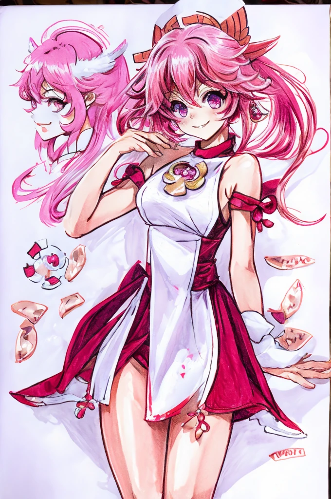 Tokyo mew mew character Minto Aizawa, dresses as sailor moon, doodle sketch