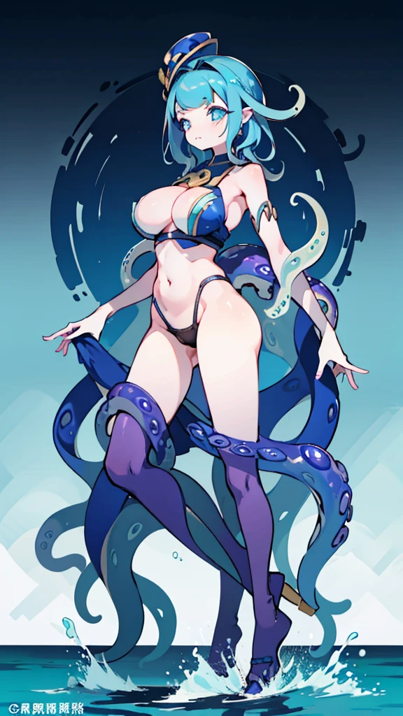Beach Background,High-rise background,Huge feeling,Special photography style,Huge feeling,从上向下Looking at the camera,Looking at the camera,Overlooking,Close-up above the waist,Upper body close-up,Huge girl,Octopus Girl,Blue Hair,Octopus hair,Tentacle hair,Tentacle Arm,Tentacle hair,Tentacle hair,Suction Cup Hand,Suction Cup Hand,There are no palms,Brachiopod Arm,Octopus hands,Tentacle arm,Octopus Girl,Giant girl,giants girl,cute,giants girl,Blue Skin,Blue and white skin,Big breasts,Big breasts,Full figure,Fleshy body,Big Ass,Lower body soaked in the sea