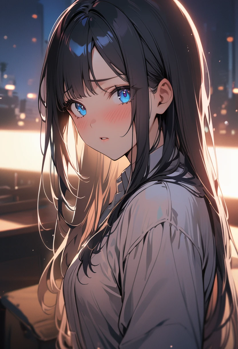 1 girl, long hair, black hair, straight hair, short bangs above brows, blue eyes, , white shirt, pleated skirt, embarrassed, surprised,
BREAK (masterpiece), (high resolution 8K), cinematic lighting, professional lighting, detailed eyes and face, detailed body,
BREAK (cum in hair:1.2), (NSFW:1.2),