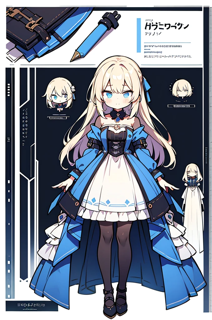 reference art, 1girl, sweetheart, cute, full body, white background, concept art