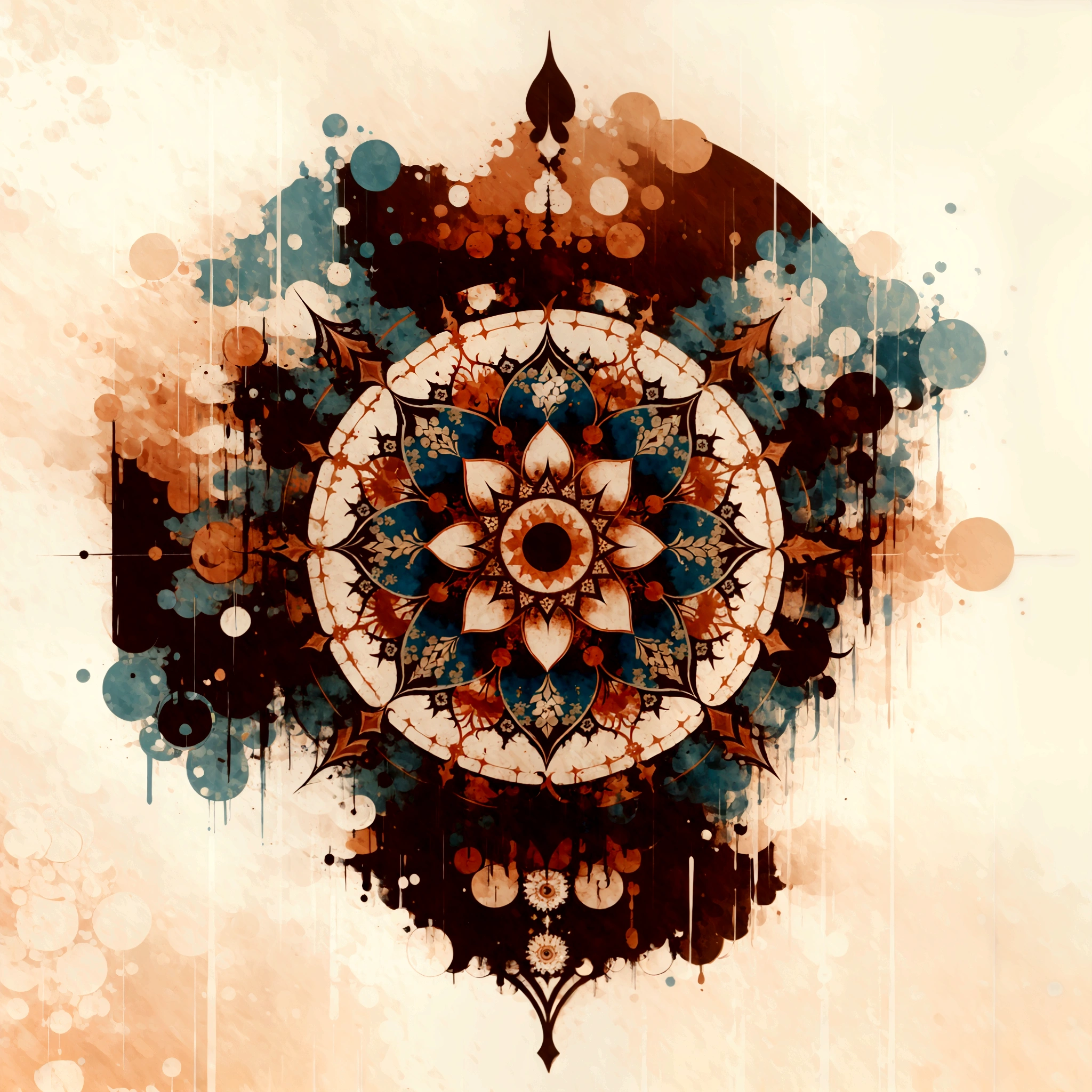 Masterpiece, best quality, very detailed, extremely detailed, colorful mandala, no background