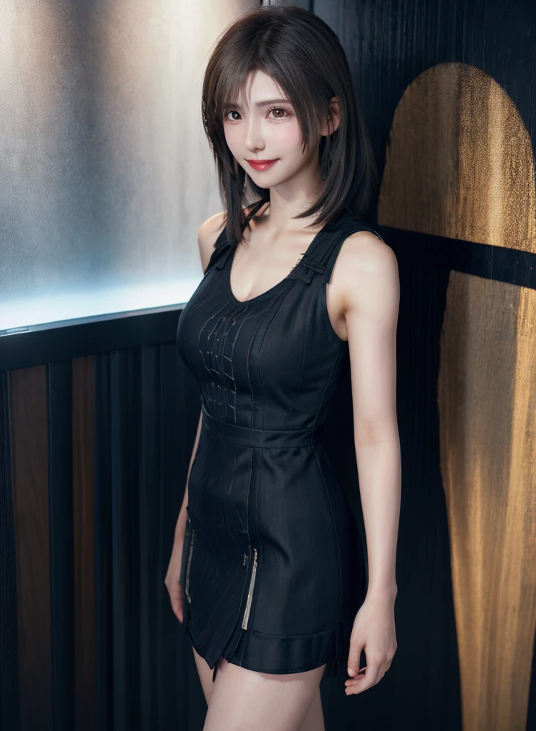 high quality picture, masutepiece, detailed hair texture, Detailed skin texture, Detailed Cloth Texture, 8K, Add fabric details, ultra detailed skin texture, ultra detailed photographic, Skin pores,light smile, full body,(slingshot dress), extra short hair, buzz cut,