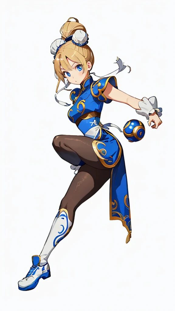 chun-li,((masterpiece)), ((best quality)), ((ultra detailed)), ((kawaii)), cute, (lovely), ((extremely detailed)), ((8K)), (beautiful),flat breast, tiny breast,full body