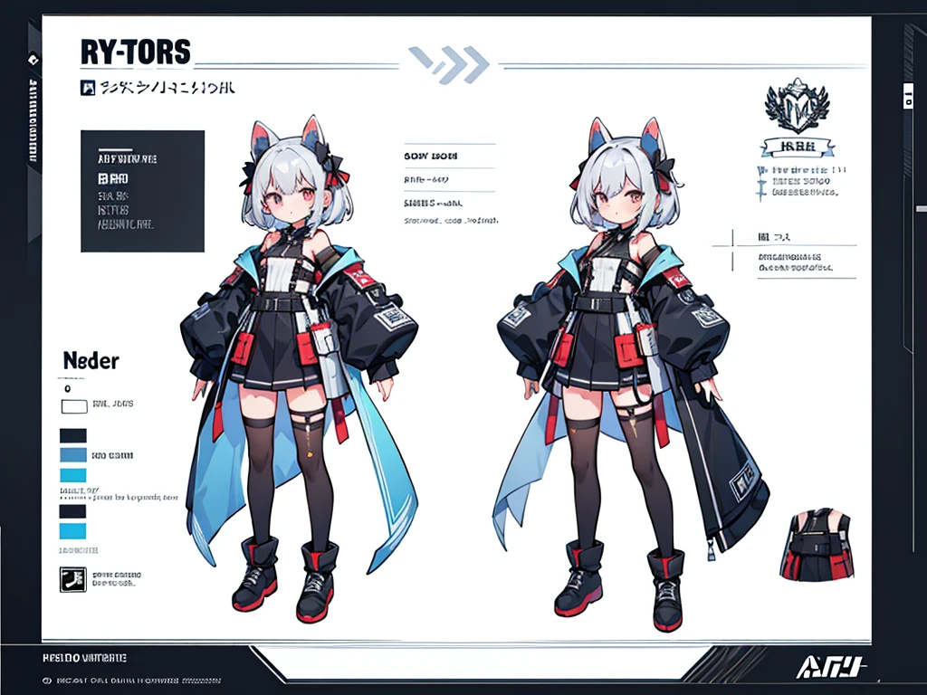 reference art, 1girl, full body, white background, concept ar