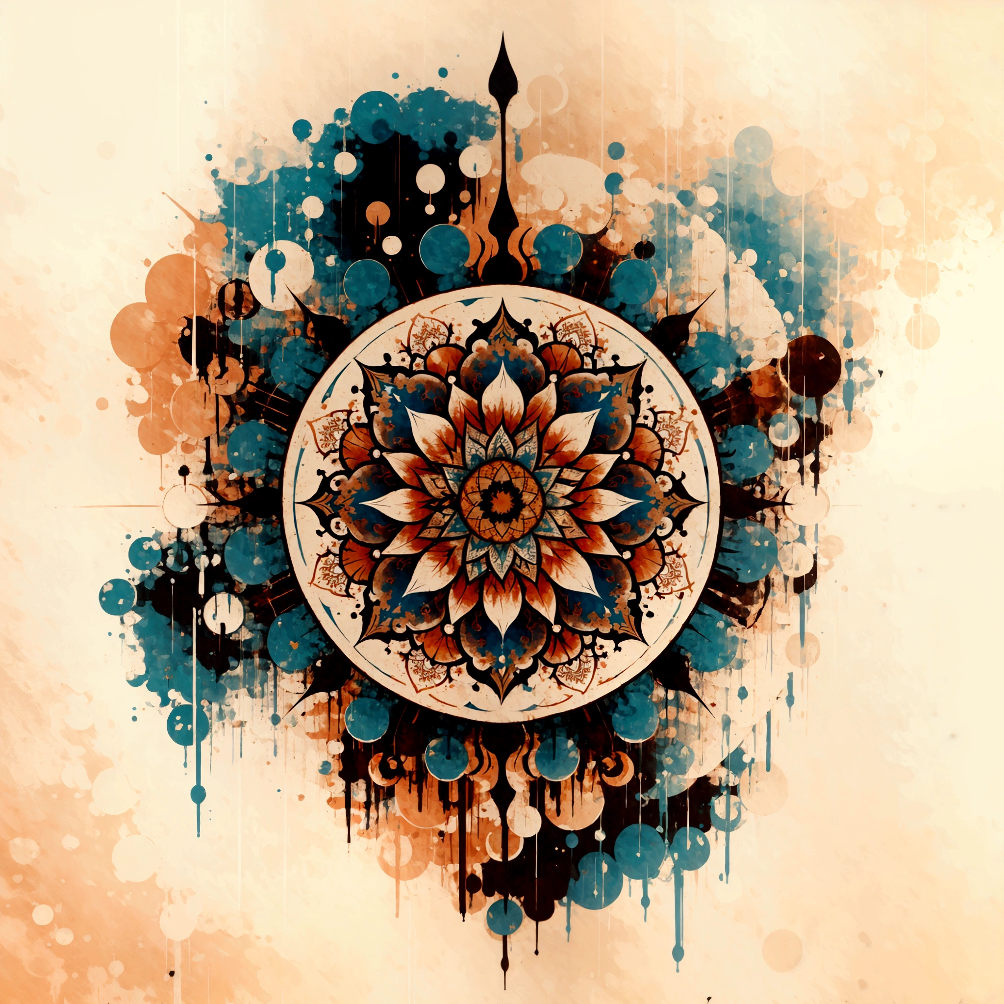 Masterpiece, best quality, very detailed, extremely detailed, colorful mandala, no background 