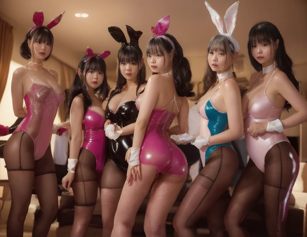 ((nsfw:1.5)), ((curvy hips:1.6)),((puffy crotch:1.7)),(((high leg skimpy croch:1.6)),((change of playboy bunny1.9)),((change of ultra high detail pink latex twe-tone skimpy playboy bunny :1.9)),((ultra high detail camel toe:1.8)) (((bottomwear doun:1.7)))),(bulge:1.6) ((no sleebs:1.8),(((hairly armpit1.8)))).)),{best quality}, {very aesthetic}, {ultra-detailed}, {best illustration}, detailed armpit,portrait, ((curvy crotch :1.7)),((wide hips1.2)),((camel toe:1.9 )), ((plump thighs:1.2))), ((ultra high detailed skin:1.9)),(32k, RAW photo, best quality, masterpiece:1.8), (ultra highres realistic, photo-realistic:1.8), (extremely detailed 8k wallpaper), 19yo woman, (detailed face: 1.4)((ultra high detail satin idol outfit:1.5 )),(detailed face: 1.5), (best quality:1.5), (detailed face: 1.4)best quality, masterpiece,kpop idol,((ultra high detail latex idol outfit:1.5 )),((ultra high detail satin idol outfit:1.7)),(( midriff pink latex puffer jacket:1.))) ((High Detail shiny pink-white latex cropped down jacket :1.8)),,((highleg skimpy croch))) (((high detail white twe-tone satin shirt:1.9))) ((ultra high detail pink latex twe-tone skimpy highleg loincroth :1.9)) (ultra high detail garter belt garter straps:1.2),(bulge:1.6),(black straight hair;1.8 ),(ultra high detail intricate thigh lace-up boots:1.3) {best quality}, {very aesthetic}, {ultra-detailed}, {best illustration},