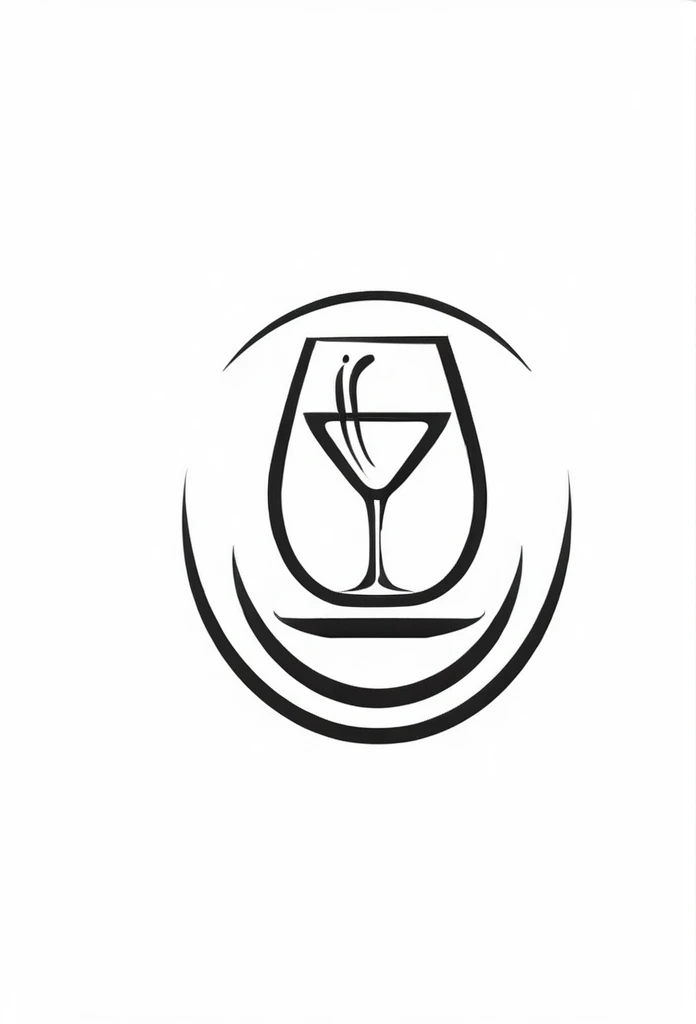 A stylish dining bar logo A dining bar logo with entertaining features A logo with alcohol as the main focus A cool, chic and modern design with an amazing feature added to the logo A pure white background