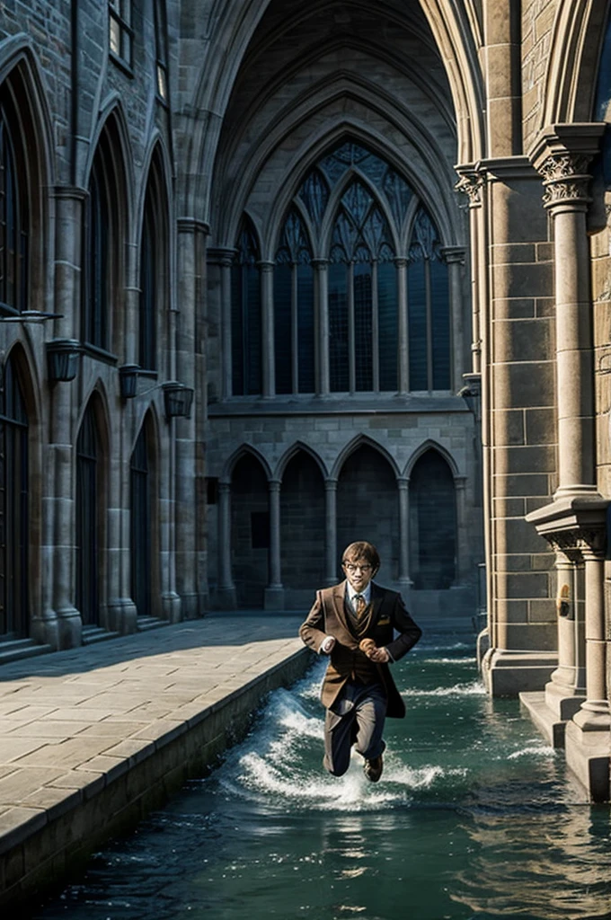 Harry Potter runs on water 