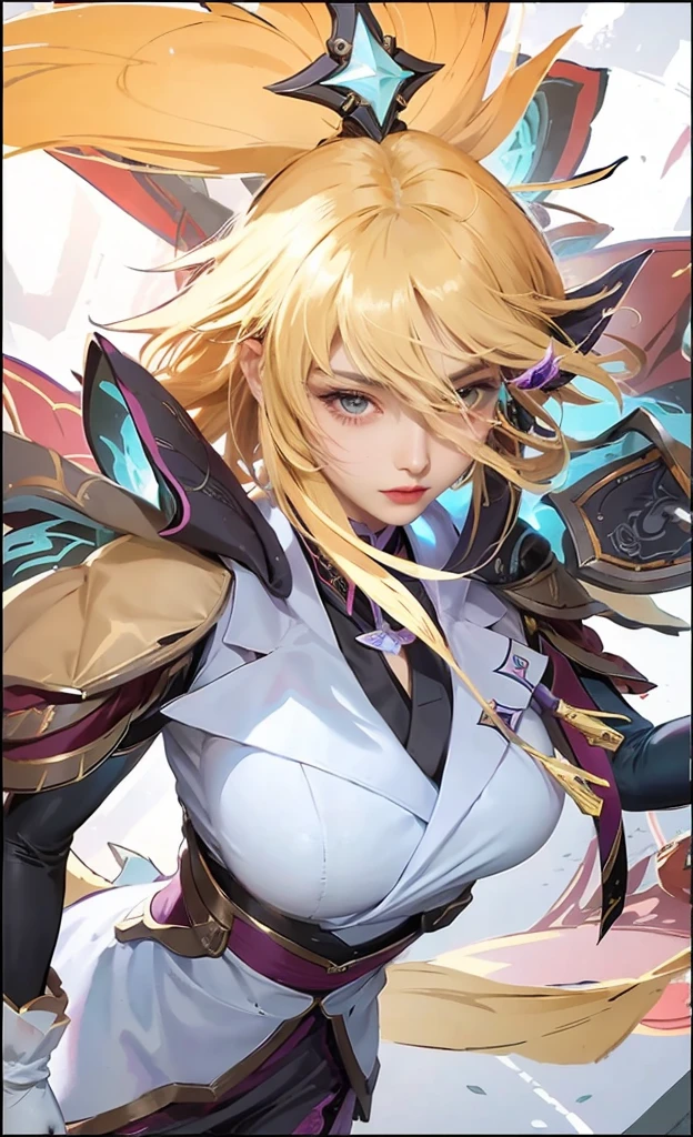 a close up of a woman with a purple and black costume, shadowbringers cinematic, 4 k detail fantasy, a beautiful fantasy empress, game cg, xianxia fantasy, xianxia hero, 2. 5 d cgi anime fantasy artwork, cinematic goddess close shot, ruan jia and artgerm, wow 4 k detail fantasy, hyperdetailed fantasy character