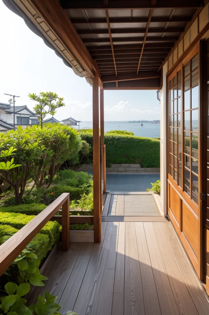 A town with a sea view, close to the station, a Japanese-style house with a garden, two stories