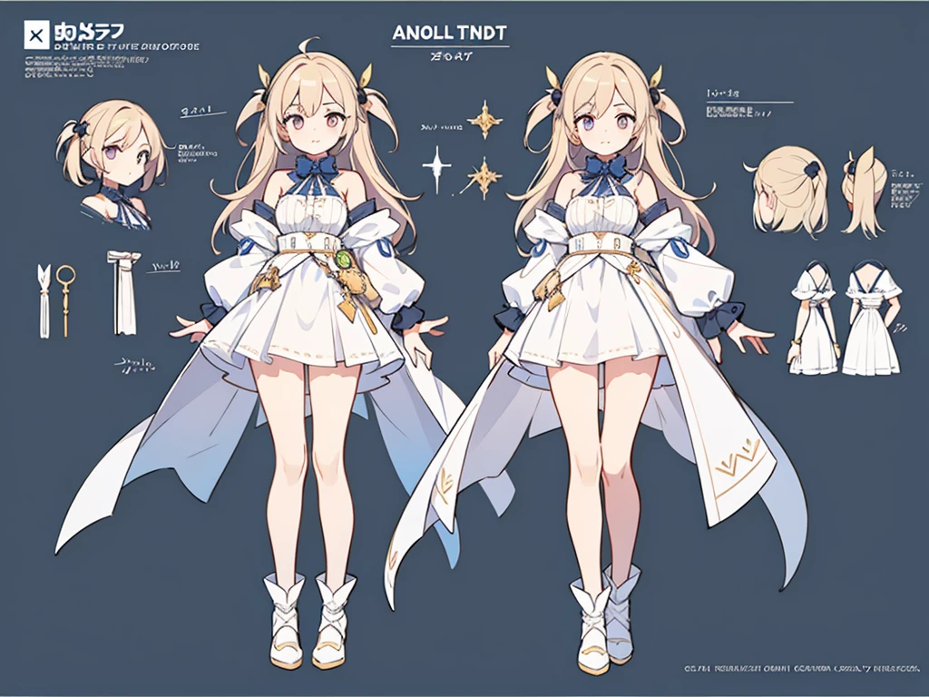 reference art, 1girl, full body, white background, concept art